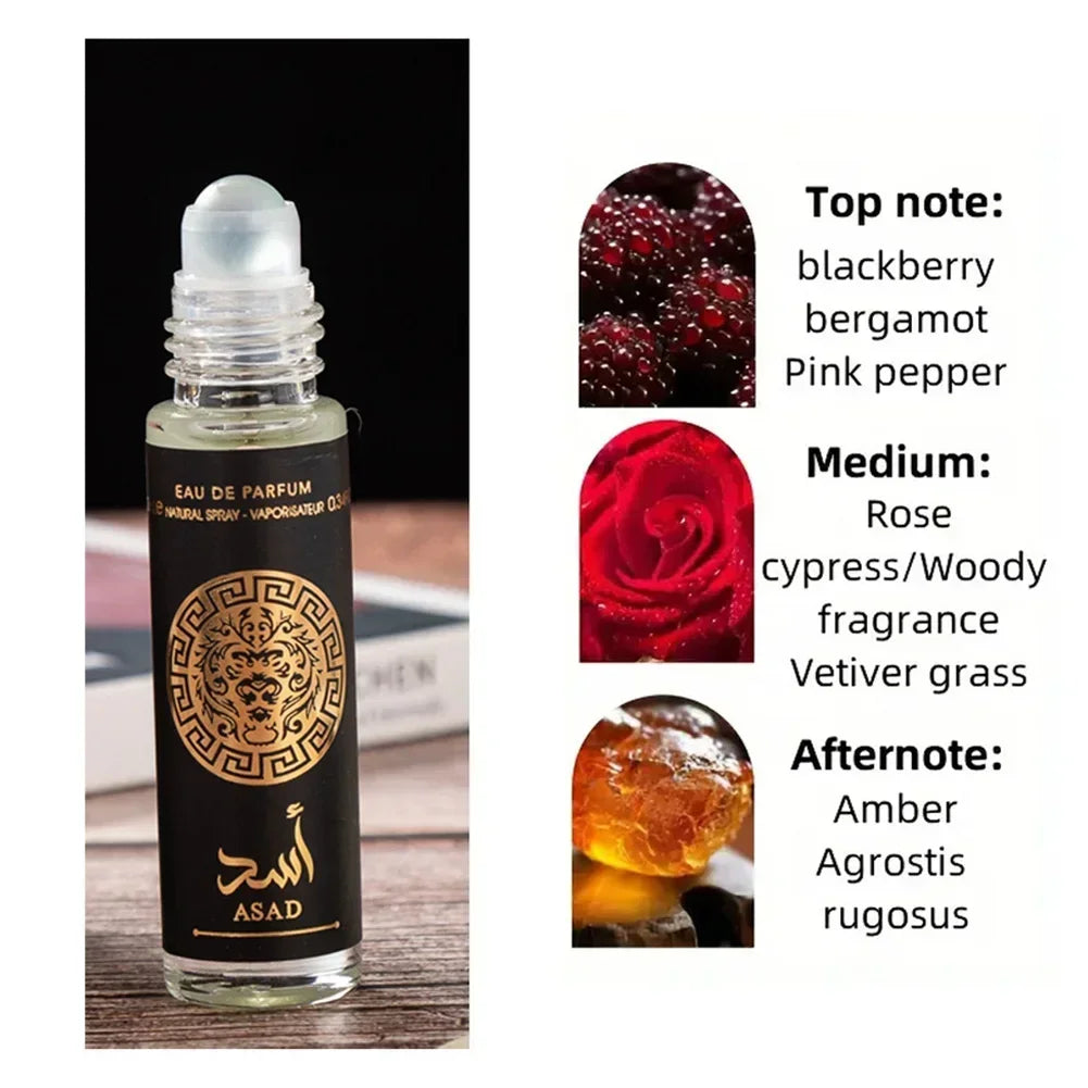 3Pcs Long Lasting Perfume Roller 10ML High Quality Lasting Fragrance Dating Perfume Pheromone Light Fragrance Arabian Perfume