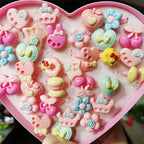 10pcs/lot Children's Cartoon Rings Candy Flower Animal Bow Shape Ring Set Mix Finger Jewellery Rings Kid Girls Toys Anillo