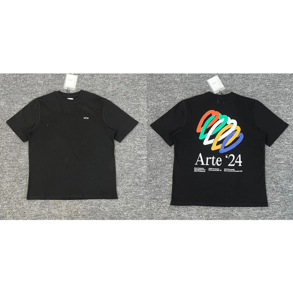 ARTE T-shirts Men Women Couples Streetwear High Quality Print Round Neck Short Sleeve Arte Top Tee One Day Shipped Out