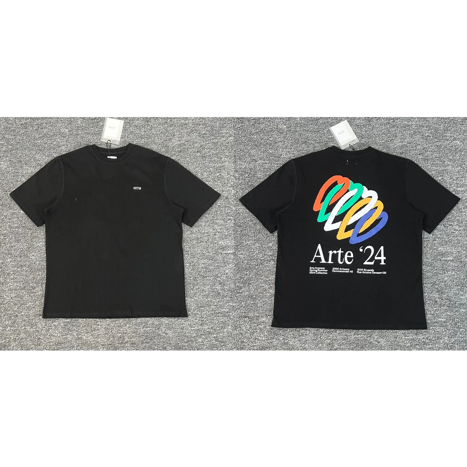 ARTE T-shirts Men Women Couples Streetwear High Quality Print Round Neck Short Sleeve Arte Top Tee One Day Shipped Out