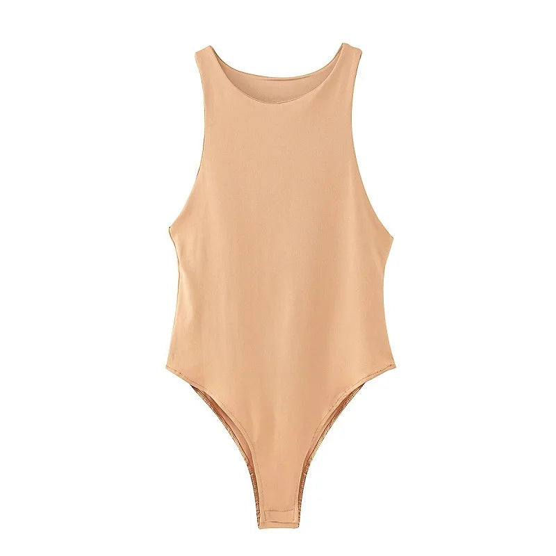 2025 summer solid sexy bodycon women bodysuits female 8 color green slim casual bodysuit chic lady club short playsuits femme