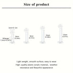 10~20pcs/Set Transparent Acrylic Bioflex Tragus Retainer Lip Studs Ear Helix Earring 6mm 8mm 10mm 12mm Body Piercing Jewelry