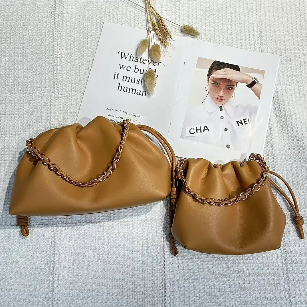 Brand Design Fashion High-grade Texture Leather Cloud Bag Luxury Ladies High Quality Cowhide  Shoulder Crossbody Bags For Women