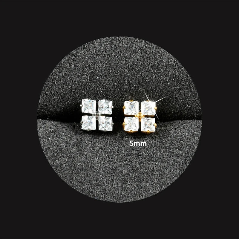 1PC ASTM F136 Titanium Flower CZ Labret Stud Internal Thread Piercing Lip Stud Daith Conch Earring Piercing Jewelry Wholesale