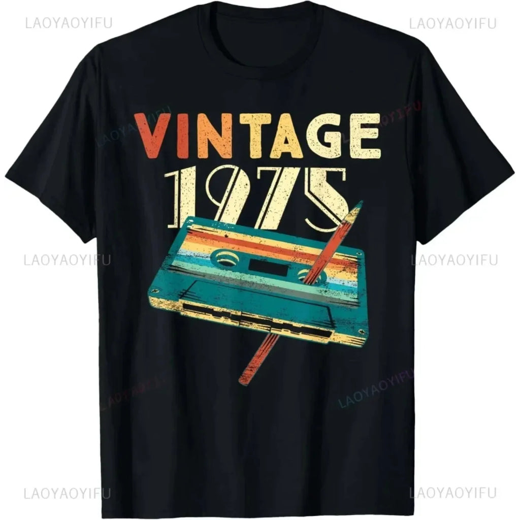 50th Birthday Gifts 1975 Party T-Shirt Women Men Clothing T Shirts Tops women clothing my body my choice