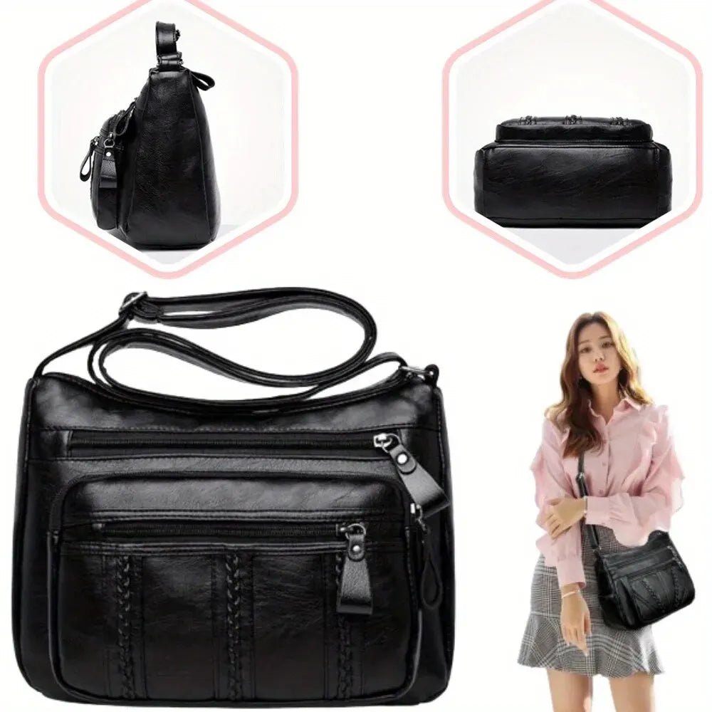 2024 New Middle-aged WOMEN'S Bag, Lightweight, Multi-layered, Large-capacity MOTHER'S Bag, Crossbody Bag, Elderly Bag, Shoulder
