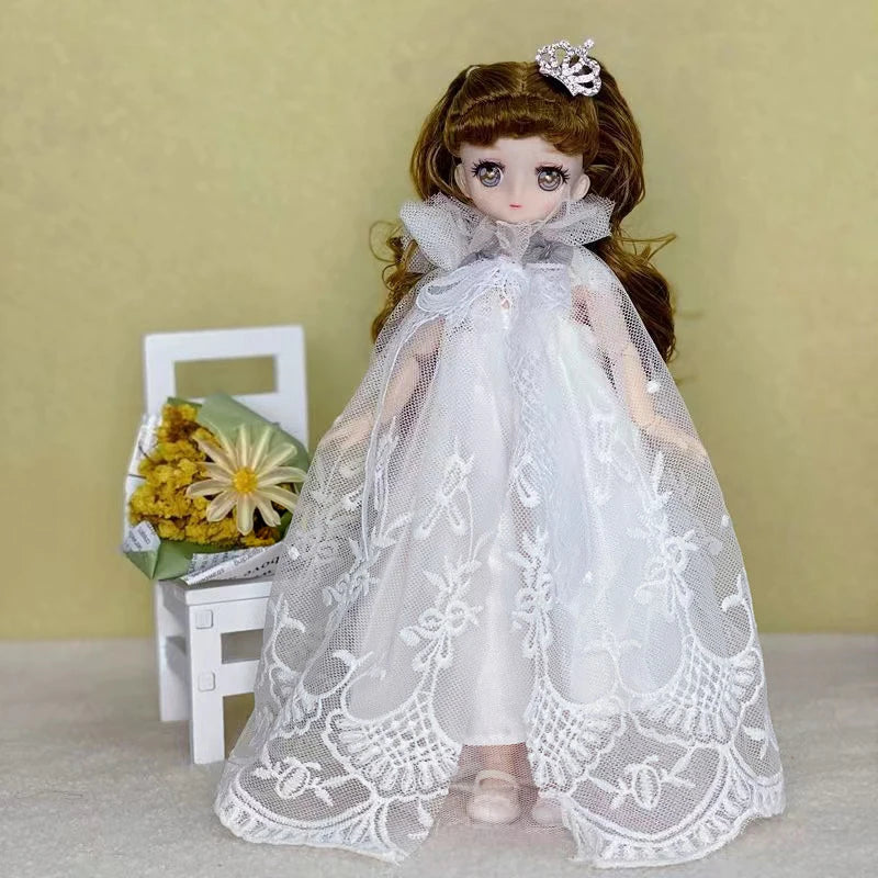 30cm Two-dimensional Doll Comic Face 1/6 Bjd Doll or Dress Up Clothes Children's Girl Birthday Gift Toys Kids Toys