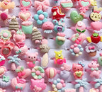 10pcs/lot Children's Cartoon Rings Candy Flower Animal Bow Shape Ring Set Mix Finger Jewellery Rings Kid Girls Toys Anillo