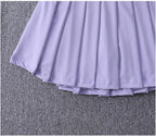 2024 New Best-Selling Pleated Nylon Spandex High Waisted Pocket Skirt With Anti Glare A-Line Sports Tennis Skirt