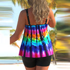 3XL 4XL 5XL Plus Size Two Piece Women Swimsuit for 2024 Summer Korean Fashion Vacation Beach Swimming Suit High waist Beachwear