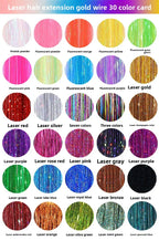 6-Piece Set BB Clip Tinsel Hair Metal Laser Gold Thread PET Laser Thread Highlighting Cross-Border Hair Accessories