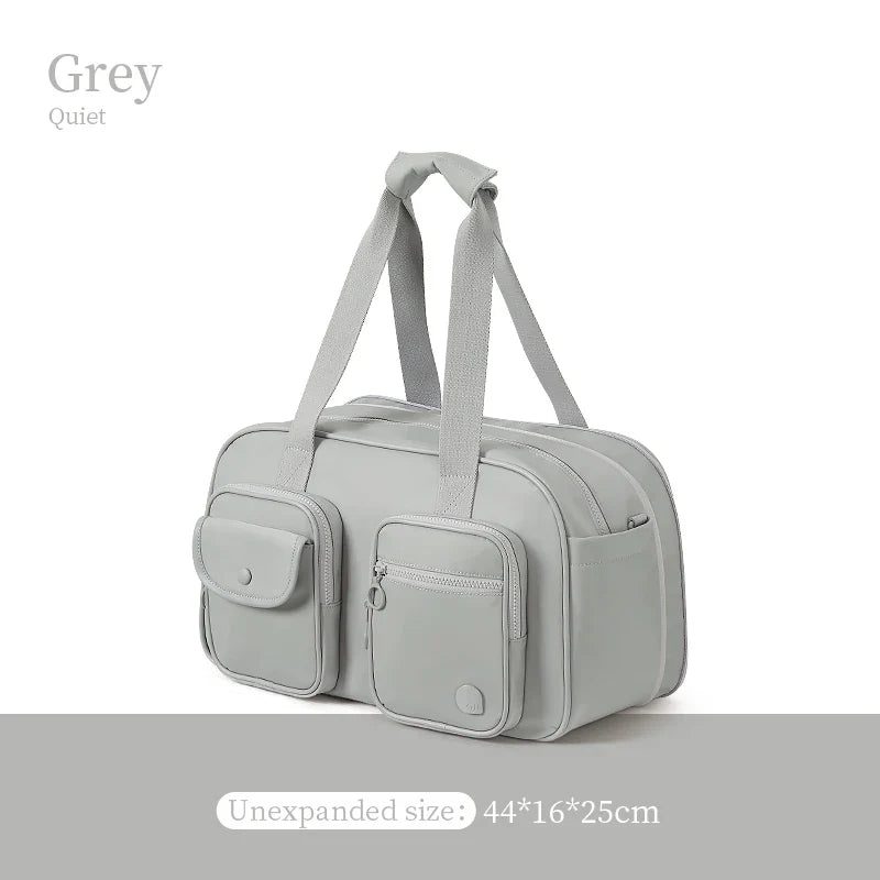 AJI Women Travel Bag Nylon Handheld Travel Bag Carry On Luggage Bag Large Capacity Weekender Gym Sport Holdall Overnight Bag