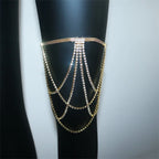 1pc Rhinestone Elasticity Sexy Leg Thigh Chain Body Jewelry for Women Night Club Crystal Leg Body Chain Accessories Gift