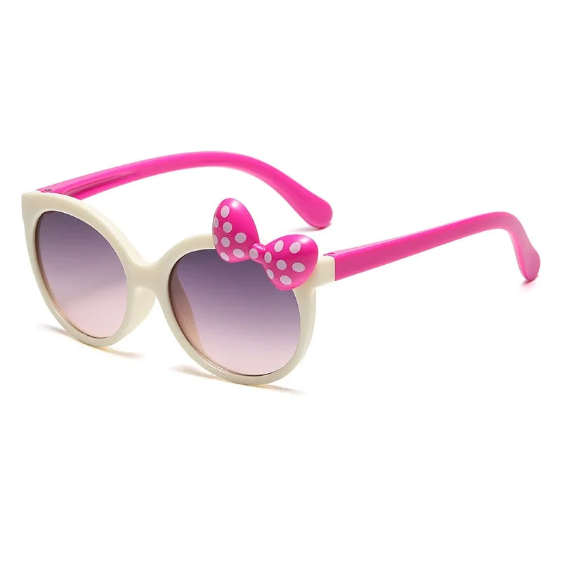 Disney Minnie Mouse Girls Sunglasses Figure Anime Kawaii UV Protection Summer Sunglasses Cute Funny Glasses Toys Birthday Gift