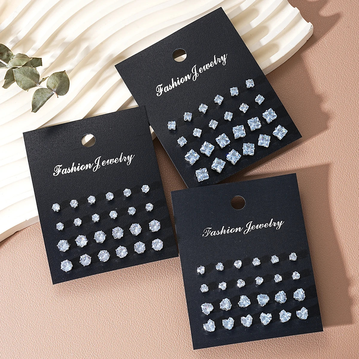 36 Pcs Simple Shiny Rhinestone Stud Earrings Set for Women Fashion Crystal Zircon Pearl Earring New Jewelry Accessories Gifts