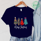 Christmas Lights Xmas Tree Print Fashion Graphic Women Tops Women Tshirt Tee Funny Christmas Party Aesthetic Shirt Camisas Mujer
