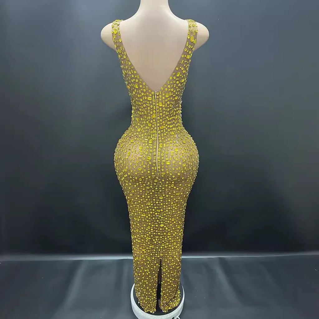 Diamonds Wedding Dress for Women Goddess Senior Photoshoot Props Homecoming Celebrate Birthday party dress New Year's Dress