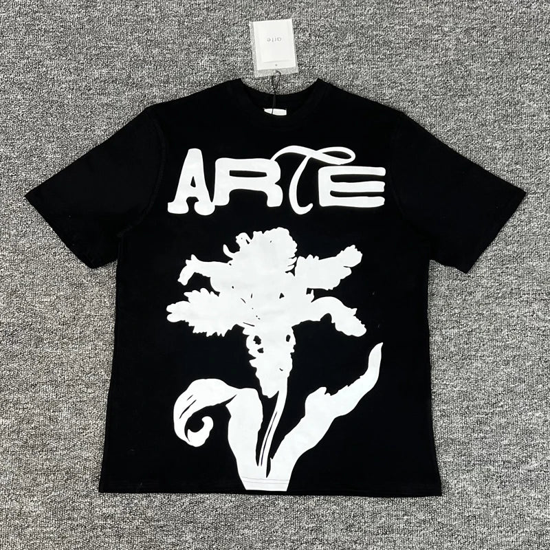 ARTE T-shirts Men Women Couples Streetwear High Quality Print Round Neck Short Sleeve Arte Top Tee One Day Shipped Out