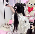 Cute Rilakkuma Backpack Anime Cartoon Embroidery Backpack Stylish Large-Capacity Student School Bag Nylon Multifunctional Bags