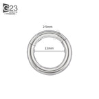 ASTM F136 Titanium PIERC Hinged Segment Hoop Earrings Large size Nose Rings 10G-6G 2.5mm-4mm Seamless Labret Lip Body Piercing
