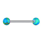 1PCS/4PCS Green Blue Acrylic Balls Tongue Barbell Splatter 316L Stainless Steel Bar Tongue Rings Piercing