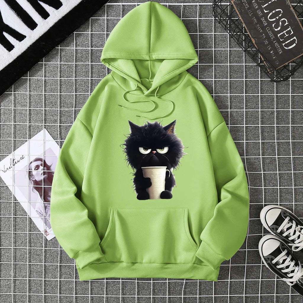 2025 Winter New Women's Hoodie High Street Unisex style Double Pockets Sweatshirts Outerwear Plus-Size Women's Clothing CYXX236