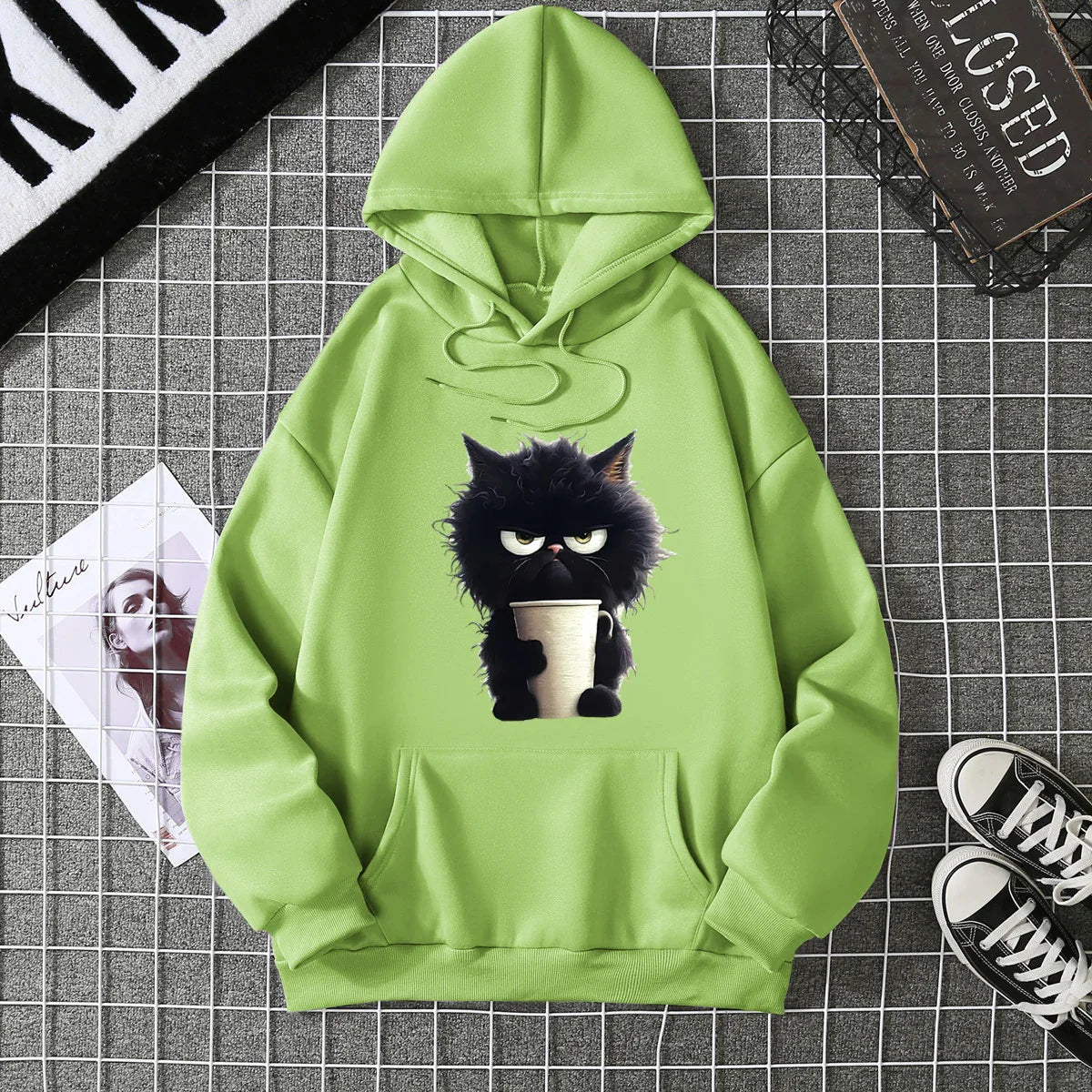 2025 Winter New Women's Hoodie High Street Unisex style Double Pockets Sweatshirts Outerwear Plus-Size Women's Clothing CYXX236