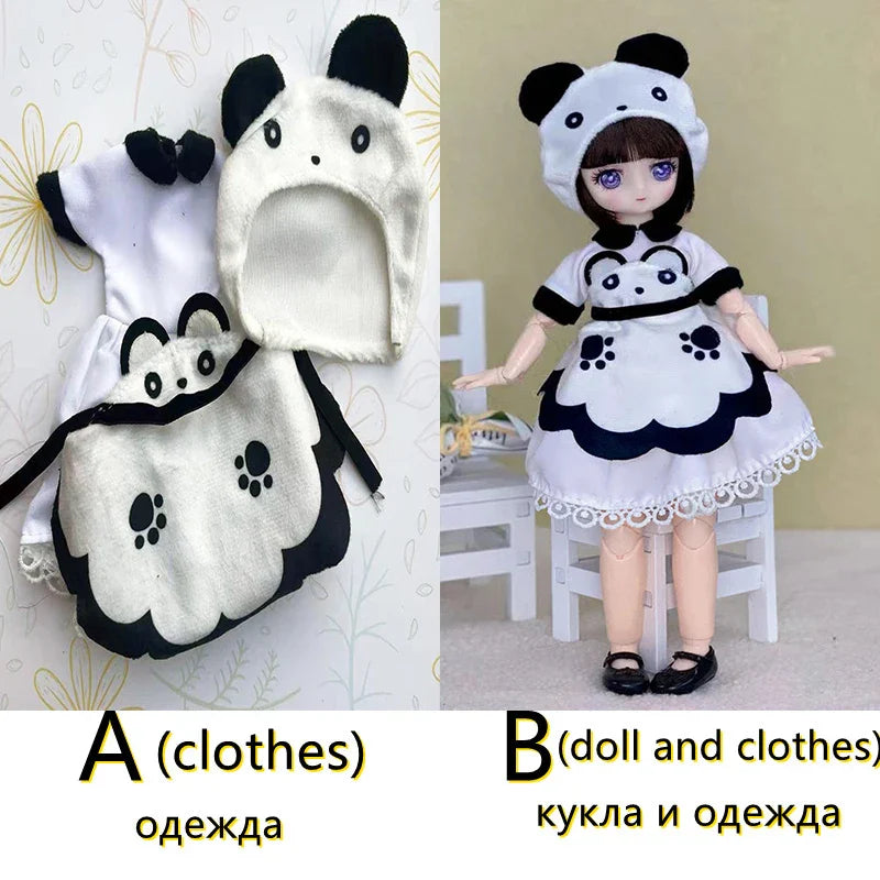 30cm Two-dimensional Doll Comic Face 1/6 Bjd Doll or Dress Up Clothes Children's Girl Birthday Gift Toys Kids Toys