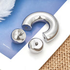 ASTM F136 Titanium PIERC Hinged Segment Hoop Earrings Large size Nose Rings 10G-6G 2.5mm-4mm Seamless Labret Lip Body Piercing