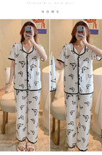 2023 New Ladies Three Piece Pajamas Women Printed Pajamas Home Sets Pajama Sets Cute Girls Homewear