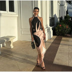 elegant Women's Formal Office Blazer Contrast White Cuff Single Breasted Lapel Jacket Loose Fit Casual Daily Streetwear Outfit