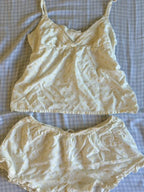 Blue Striped Tank Shorts Pajama Set Women Summer Sleeveless Crop Top+Elastic Waist Straight Short Pant Cotton Home 2 Piece Sets