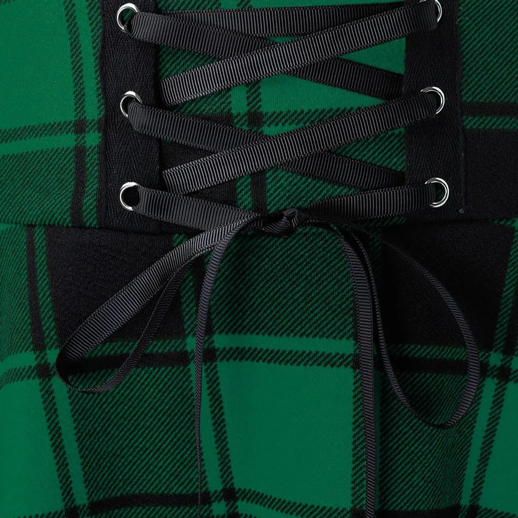 Black Checkered Women's Gothic Skirt Women Pleated Plaid Skirts Spring Autumn Girl Hip Hop Female Punk Goth Mini Skirt Clubwear