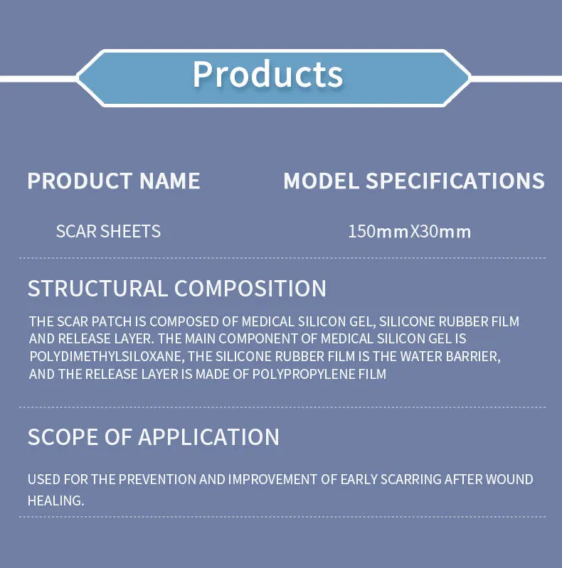 4x15cm 3pcs Silicone Scar sheet Self-Adhesive Scar Cover Tape Scalable for Burn Injury C-Section Keloid Skin Care