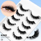 GROINNEYA Cat Eye Lashes Natural Fluffy False Lashes With Winged Ends For Extended Natural Look Soft Clear Stem Lashes Makeup