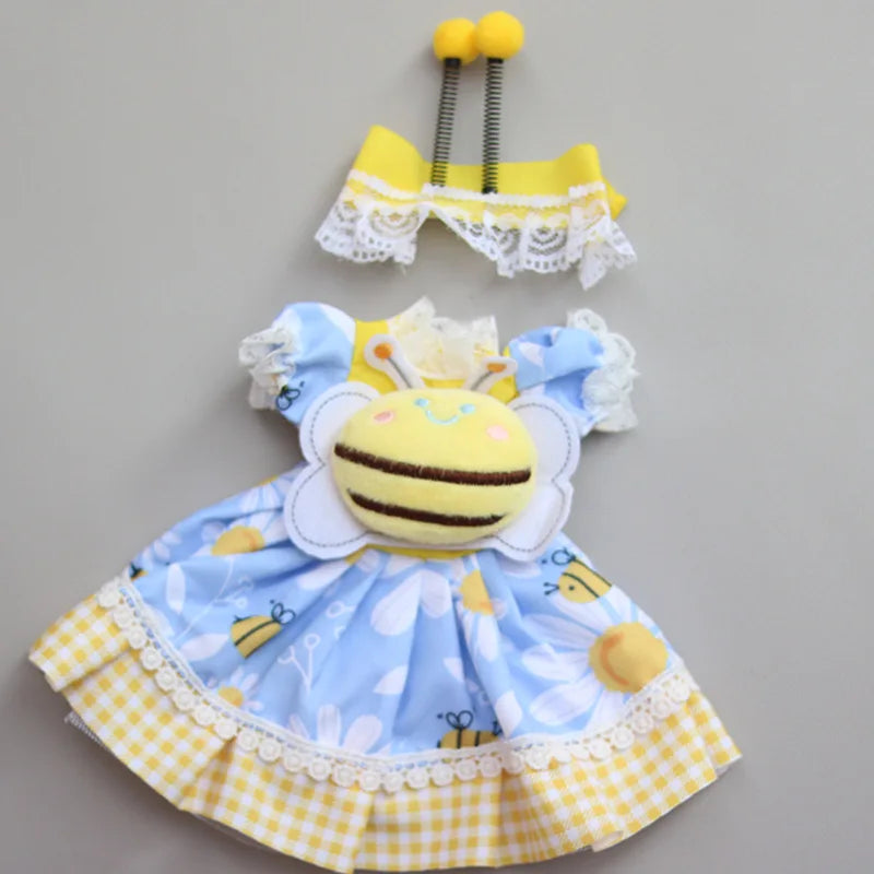 Cartoon Style Clothes Suit for 1/6 Bjd Doll Accesssories for 30cm Baby Doll Dress Up Toys for Children