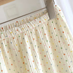 2025 New Summer Women's Pajama Set 100% Cotton Crepe Short Sleeve+Shorts+Pants 3-Piece Pajama Women's Cardigan Home Clothes