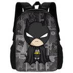 Child Superhero Batmans School Backpack with Lunch Bags ,Pencil Bags ,School Bags for Boys Girls Best Gift
