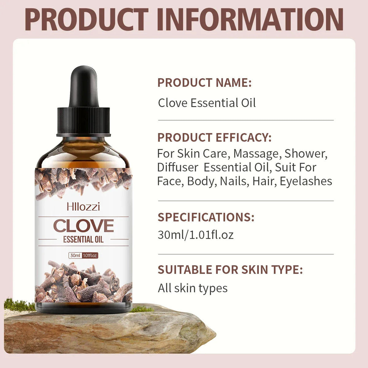 30ml clove essential oil non-greasy long-lasting fragrance aromatherapy diffuser humidifier massage soap DIY production