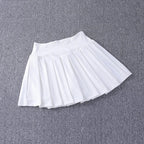 2024 New Best-Selling Pleated Nylon Spandex High Waisted Pocket Skirt With Anti Glare A-Line Sports Tennis Skirt