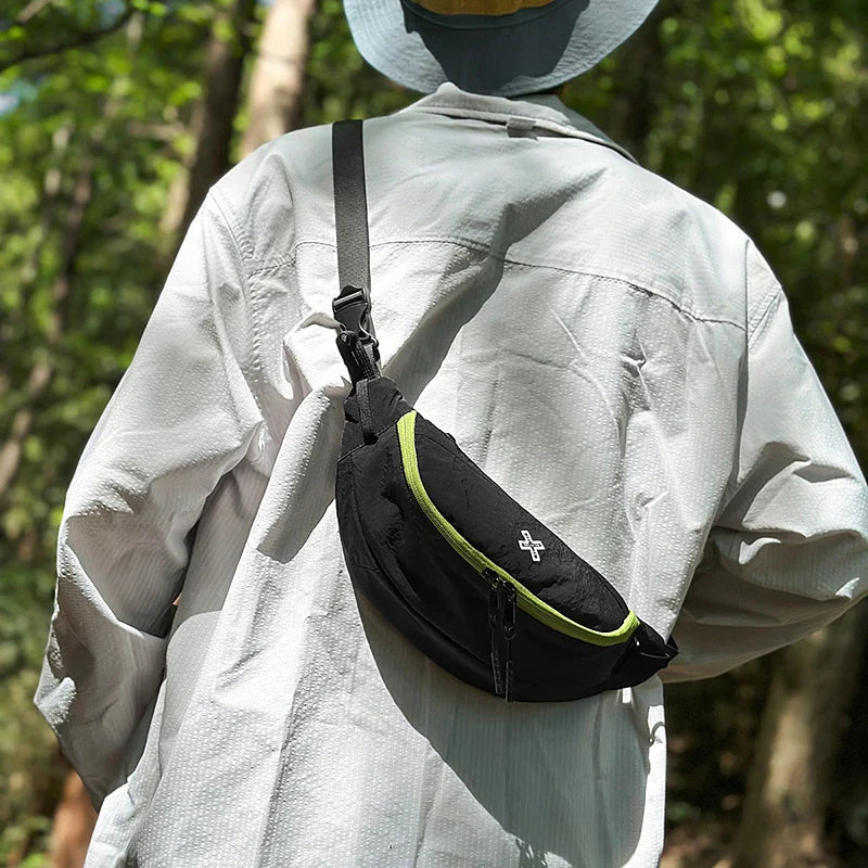 Casual Waterproof Chest Bags Large Capacity Crossbody Bags Korean Fashion Waist Bag Fanny Pack for Women Men's Travel Bag Banana