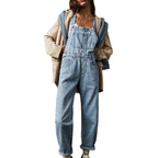 2023 Summer Black Jumpsuit Women Loose Dungarees Overalls Wide Leg Women Long Jumpsuit Ladies Overalls For Women