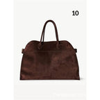 Handbag Tote Tote Commuter Leather Large Capacity Computer Bag White Soft Breathable Handbags Traveling