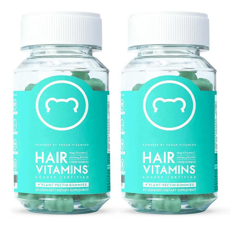 Bear Hair Vitamin Gummy Biotin 6000mcg Multivitamin Supplement Vegan Vitamin Hair, Skin & Nail Growth Gummies for Men & Women