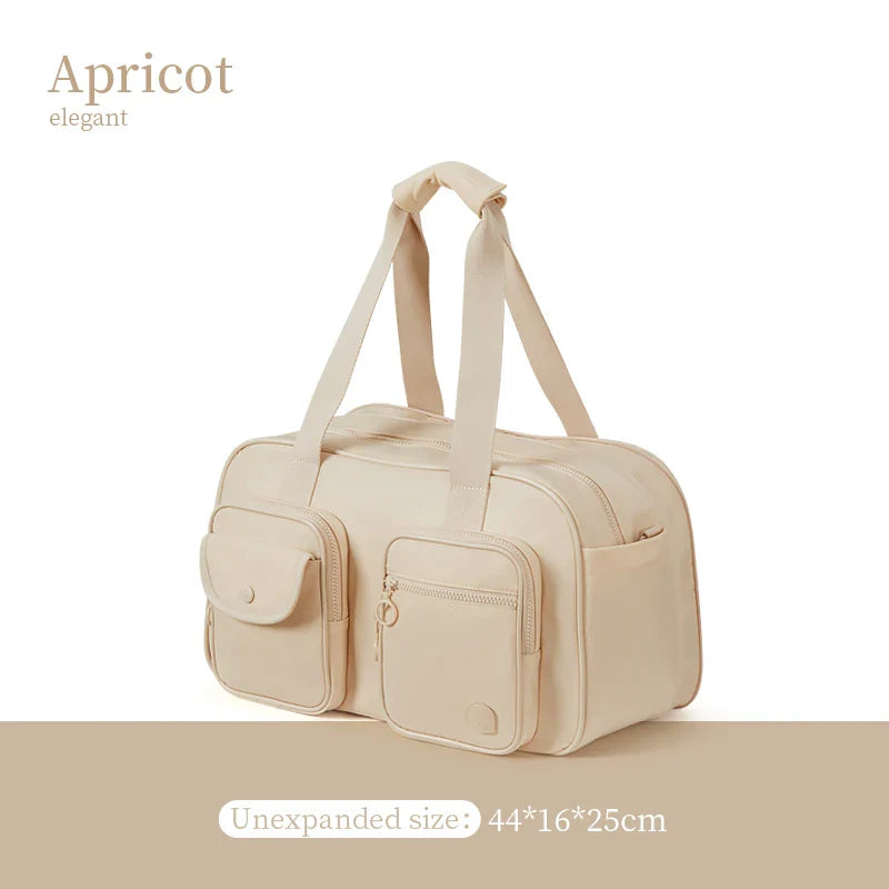 AJI Women Travel Bag Nylon Handheld Travel Bag Carry On Luggage Bag Large Capacity Weekender Gym Sport Holdall Overnight Bag