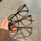 1Pc/3Pcs/4Pcs/6Pcs European and American Classic Popular Square Frame Glasses Set Men's and Women's Fashion Glasses