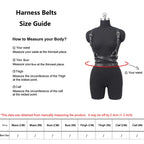 Adjustable Women's Gothic Punk Faux Leather Belt Perfect Waist and Chest Charms for Holiday and Casual Wear