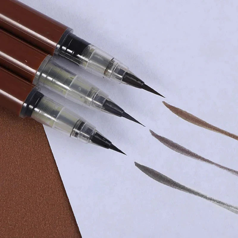 0.01mm Ultra Fine Liquid Eyebrow Pen Long Lasting Black Brown Waterproof Non-smudge Colorfast Natural Eye Brow Makeup Cosmetics