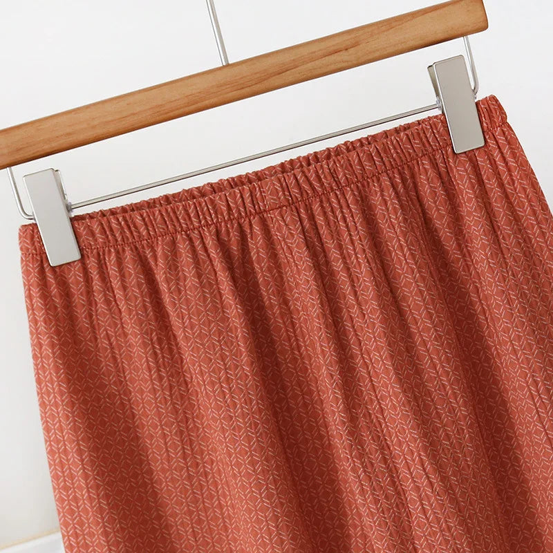 2025 New Japanese Spring/Summer Couple Pajama Set 100% Cotton Crepe Short Sleeve and Long Pants Two Piece Home Suit Thin Style