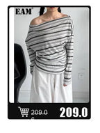 EAM 2024 New Fashion Winter Stand Collar Irregular Long Type Black Cotton-padded Clothes Loose Coat Black Jacket Woman YA771